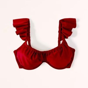 Abercrombie Curve Love Ruffle Strap Underwire Bikini Top